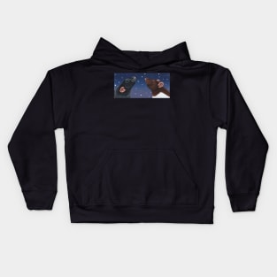 Black and Agouti Hooded Rat Stargazing Kids Hoodie